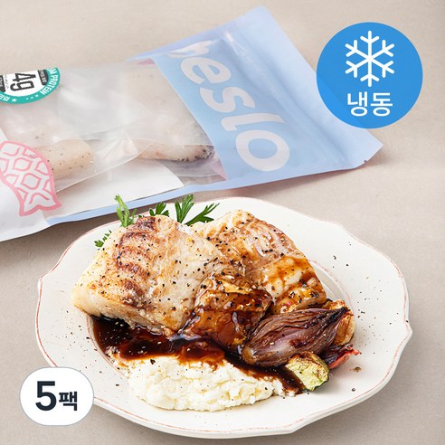 해슬로 벌크업 블랙페퍼 대구살 (냉동), 200g, 5팩