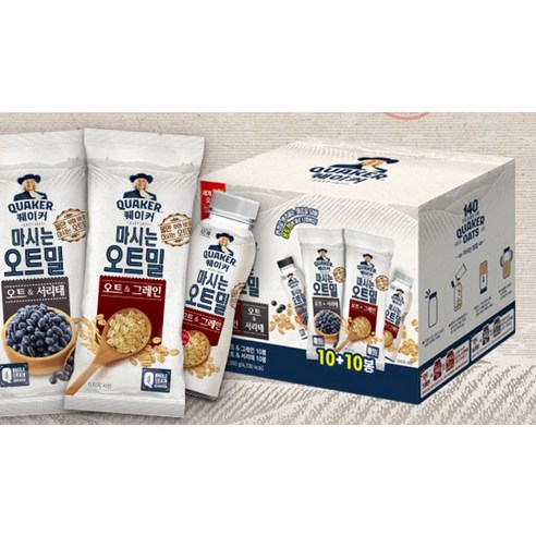 간편함 속에 숨겨진 건강한 에너지, 퀘이커 마시는 오트밀 세트