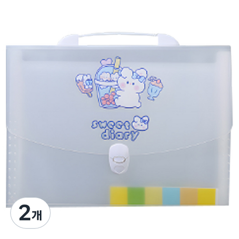 하태스몰 편리한 파일가방, 멍멍이 데일리 04, 2개