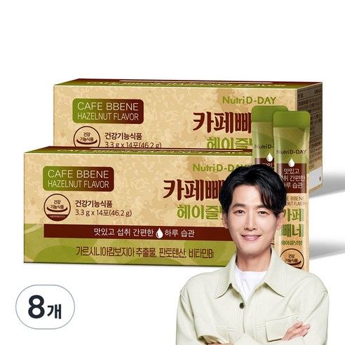 뉴트리디데이 다이어트 카페빼네 헤이즐넛향 14p, 46.2g, 8개