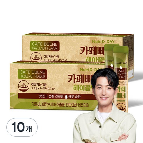 뉴트리디데이 다이어트 카페빼네 헤이즐넛향 14p, 46.2g, 10개
