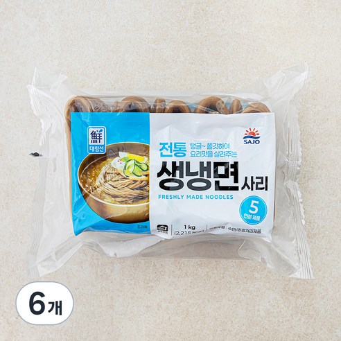대림선 생냉면 면사리, 1kg, 6개