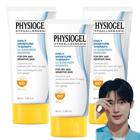 피지오겔 DMT UV 어드밴스드 썬스크린 SPF50+ PA++++, 50ml, 3개