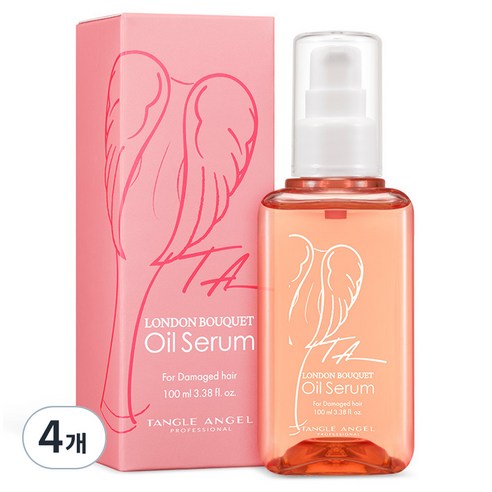 탱글엔젤 런던부케 극손상 단백질 헤어 에센스 오일, 100ml, 4개
