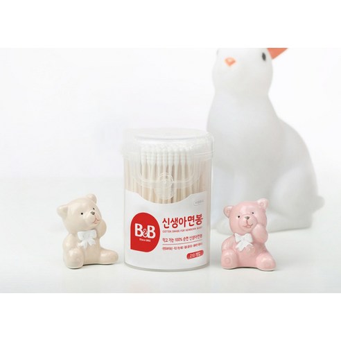 우리 아기 첫 면봉, 안전하고 부드러운 비앤비 신생아 면봉으로 선택하세요!