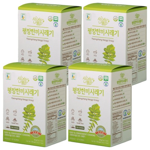 선녀와나물꾼 평창 한끼 시래기 박스타입, 50g, 4박스