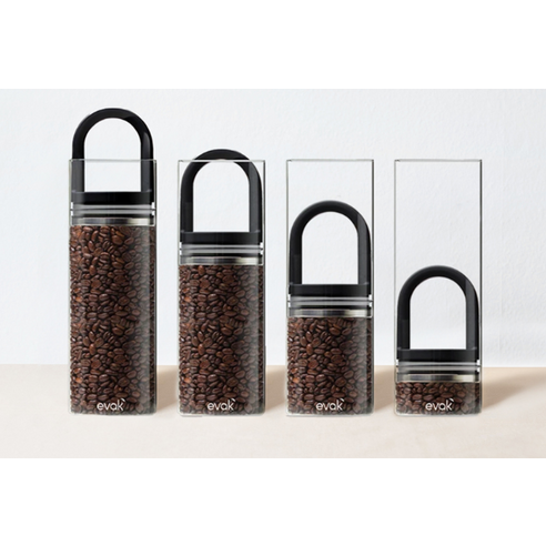 커피 신선도를 최대화하고 최상의 풍미를 유지하는 프리파라 EVAK 커피 유리 진공 밀폐용기