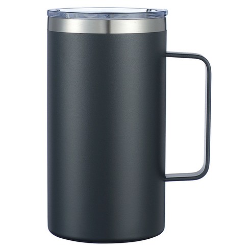 워터하마 비비드 텀블러 머그컵 710ml, 블랙, 1개