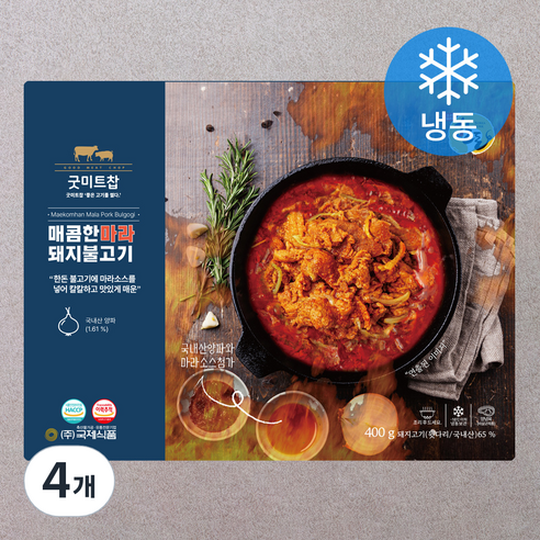 굿미트찹 매콤한 마라 돼지불고기 (냉동), 400g, 4개