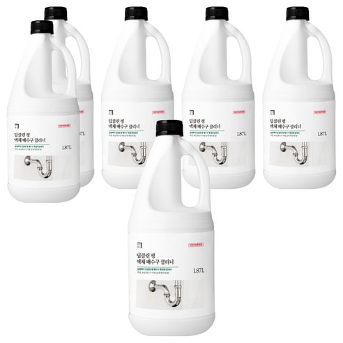 살림백서 딥클린 펑 배수구 세정제 클리너, 1.87L, 6개