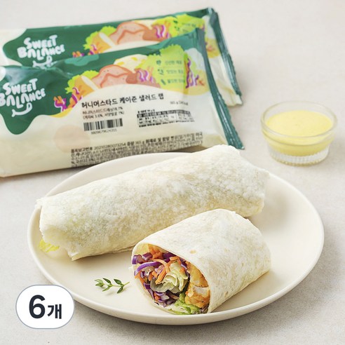 스윗밸런스 허니머스타드 케이준 샐러드 랩, 165g, 6개