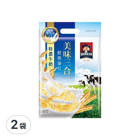 桂格 QUAKER 燕麥穀香 鮮奶濃醇 膳食纖維 即沖飲品 即食飲品