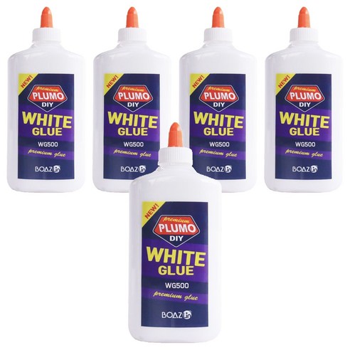 보아스린 글루 슬라임 470ml WG500, 5개, 화이트
