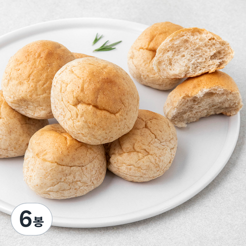 브로드카세 단백질을더한 발효종 순수 통밀모닝빵 9알, 270g, 6봉
