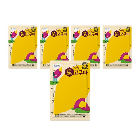 아침 꿀맛 고구마 슬라이스, 120g, 5개