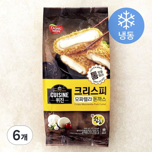 동원 퀴진 크리스피 돈까스 모짜렐라 치즈 (냉동), 450g, 6개