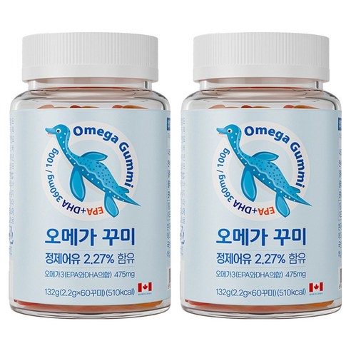 아이클키즈 오메가 꾸미 132g, 60정, 2개