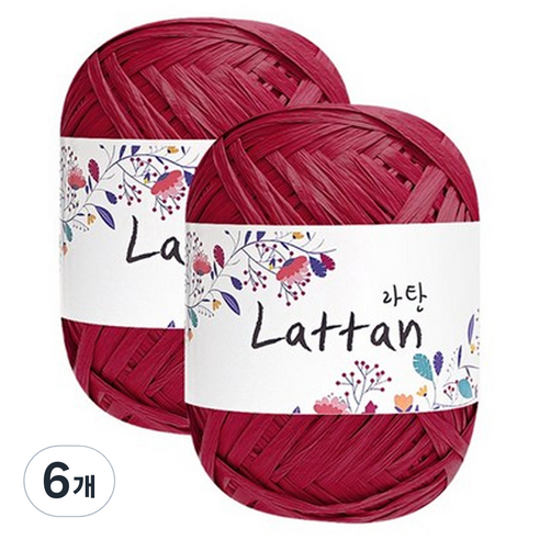 yarna 라탄 2볼 라피아실 40g, 15번(무광), 6개