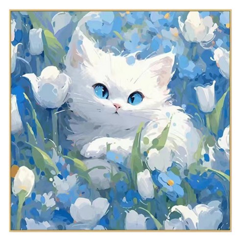 특별한상점 DIY 그림그리기 세트 30 x 30 cm, 고양이 3, 1개