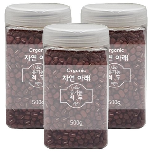 푸른들판 자연아래 유기농 적두, 500g, 3개