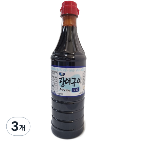 푸른식품 장어구이 순한맛 양념, 3개, 970g