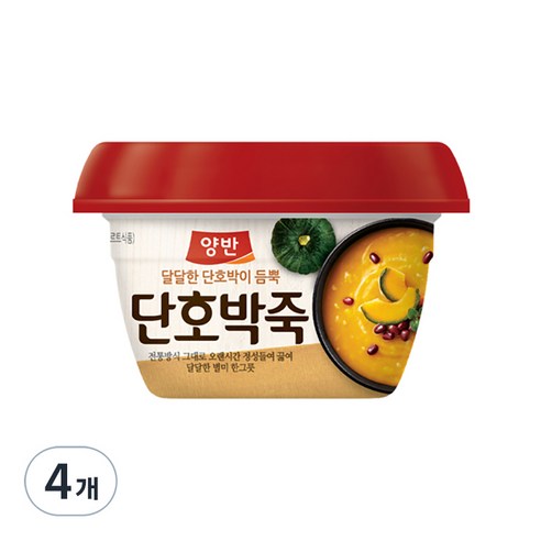 양반 단호박죽, 285g, 4개 동원단호박죽 양반 단호박죽, 285g, 4개 동원단호박죽