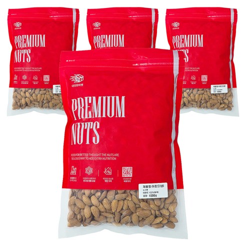 다다모마켓 생아몬드 넌패럴, 1kg, 4개