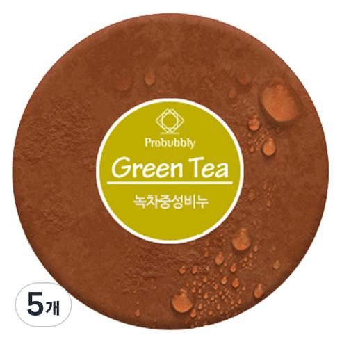프로버블리 녹차 중성비누, 110g, 5개
