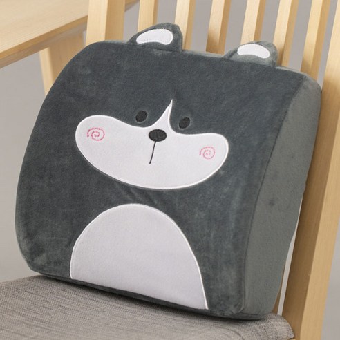 뷰넷 애니멀 벨트형 메모리폼 등받이쿠션, 허스키