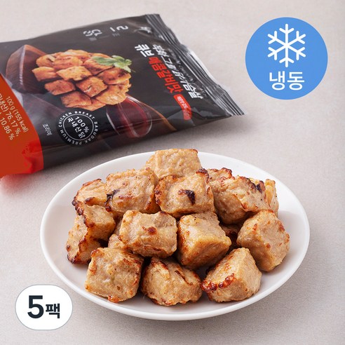 바르닭 직화그릴 닭가슴살 큐브 매콤갈비맛 (냉동), 100g, 5팩