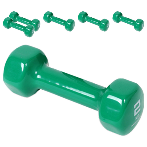 아이워너 PVC 컬러 아령, 2kg, 6개