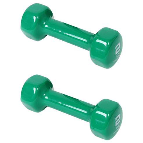 아이워너 PVC 컬러 아령 그린, 2kg, 2개
