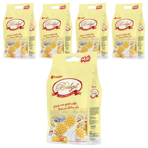 짱안 벨기 에그 버터 와플, 250g, 5개