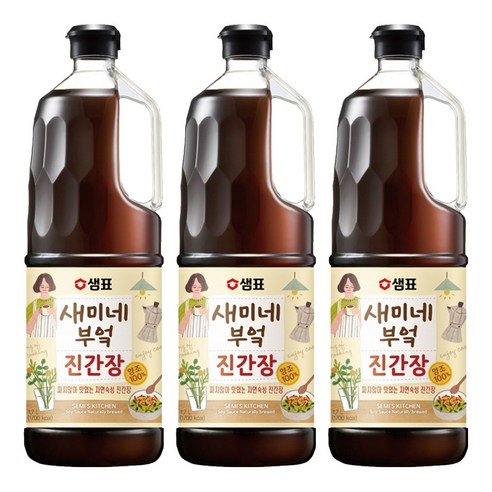 새미네부엌 진간장, 1.7L, 3개