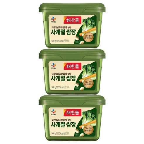 해찬들 사계절 쌈장, 500g, 3개