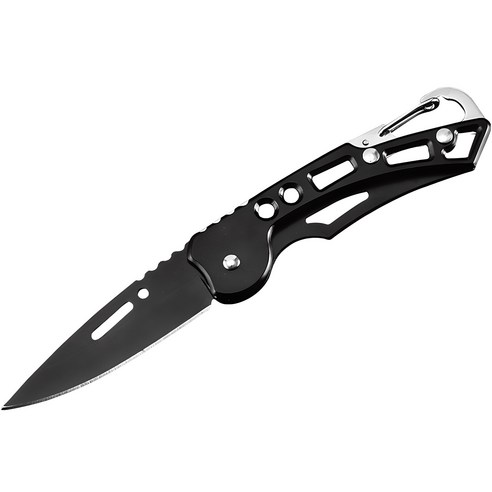 아이코어스 키체인 고리 폴딩 나이프, 블랙, 1개