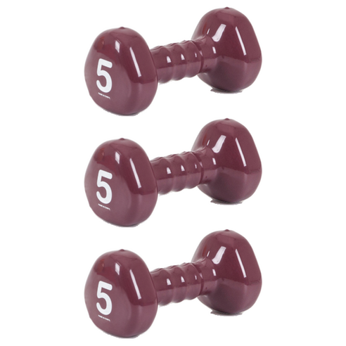 아이워너 삼각 PVC 아령, 5kg, 3개