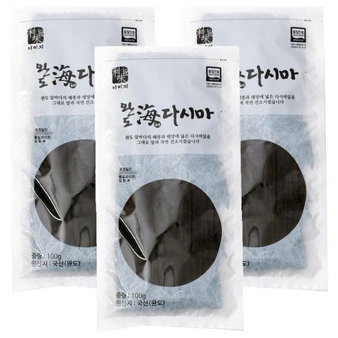 완도 해다시마, 100g, 3개