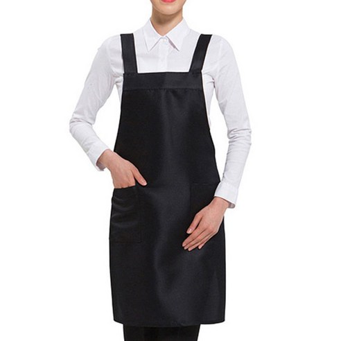 예경 폴리 H형 앞치마, 검정색, 1개