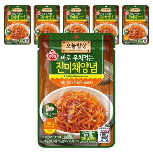 오뚜기 오늘밥상 진미채양념, 6개, 100g
