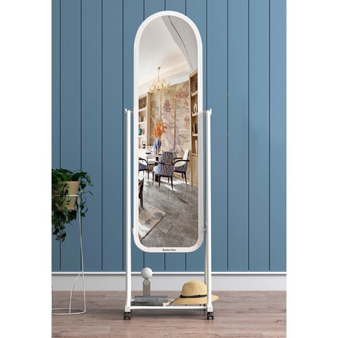 좁은 방, 스타일과 수납을 한번에! 마켓플랜 이동형 수납 전신 거울