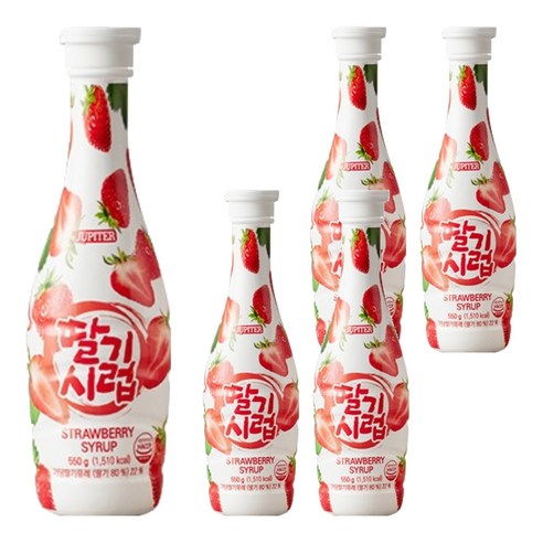 쥬피터 딸기시럽, 550g, 5개