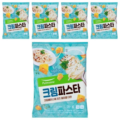 풀무원 크림 파스타, 150g, 5개
