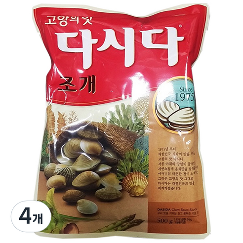 백설 조개다시다, 500g, 4개