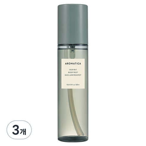 아로마티카 인스피릿 바디미스트 바질 & 버가못, 3개, 120ml