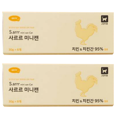 동원아르르 사르르 미니캔 캣 간식, 혼합맛(치킨/치킨간), 30g, 12개