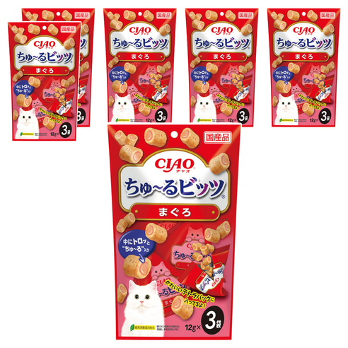 챠오츄르 이나바 고양이 비츠 CS-171 3p, CS-171 참치, 36g, 6개