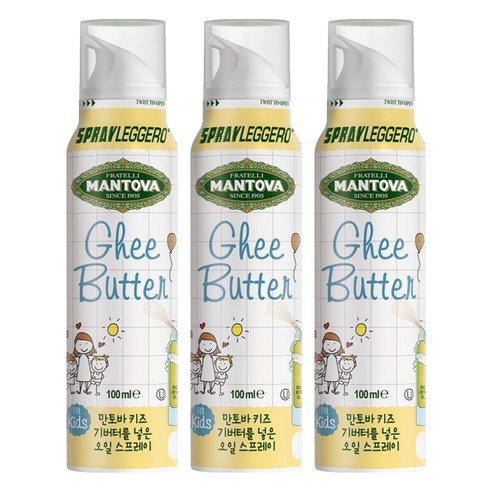 만토바 키즈 오일 스프레이, 기버터, 100ml, 3개