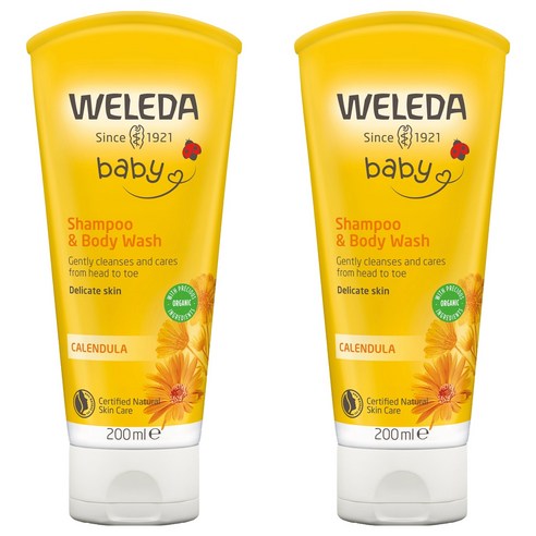 벨레다 카렌듈라 베이비 샴푸 앤 바디워시, 200ml, 2개