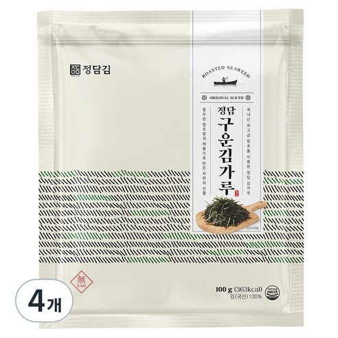 정담김 정담 구운 김가루, 100g, 4개